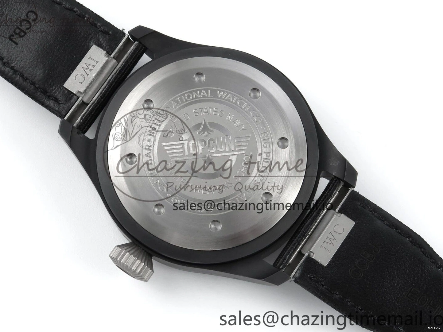 MIROTIME 1229 Durable Pilot Top Gun IW326901 M+F 1:1 Best Edition Black Dial on Black Nylon Strap MY 7003
